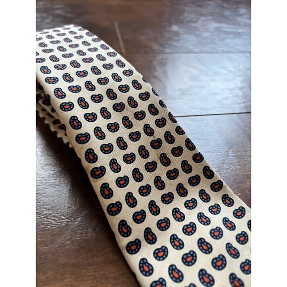 D.Dann’s Mens 100% Silk Printed Casaul Tie - Picture 2 of 4